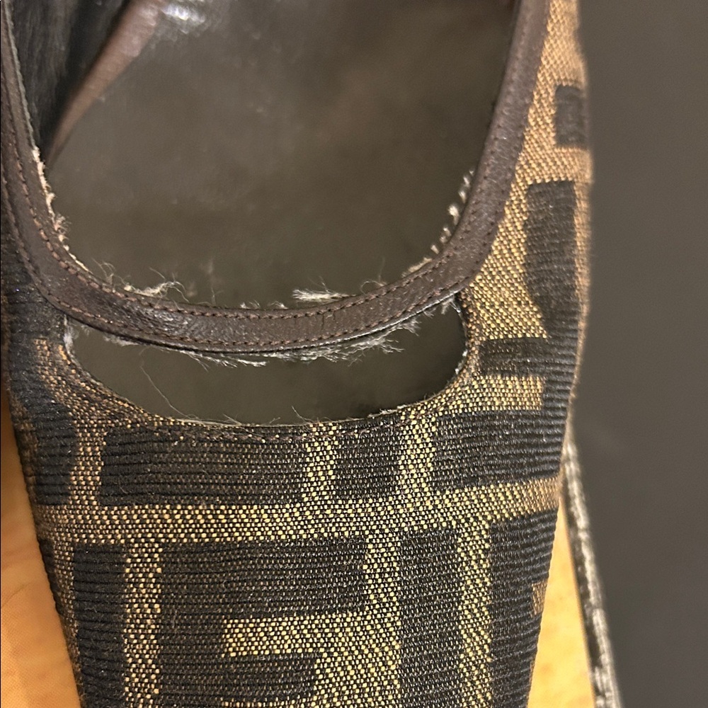 Fendi  Zucca Blk/Sand Mules - Picture 8 of 12